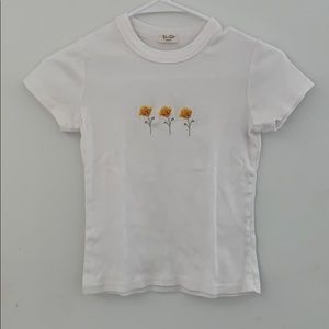 Brandy Melville White Poppy Top